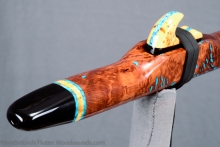 Redwood Burl Native American Flute, Minor, Mid B-4, #K44K (0)
